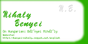 mihaly benyei business card